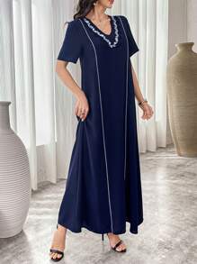 Al Najma 女士土耳其传统长裙 - 寶藍色 - 查看 5