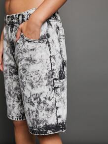 WESTFADE Quần short Cargo không co giãn, giặt axit 100% Cotton cao cấp - màu đen - Xem 10