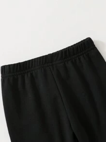 Bộ áo nỉ và quần thể thao cổ tròn in hình khủng long phát sáng trong bóng tối cho bé trai, trang phục dạo phố thời trang, thích hợp cho mùa thu/đông, hoàn hảo để chụp ảnh và tụ tập - Nhiều màu - Xem 5