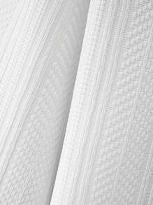 Manfinity Homme Men's Spring And Autumn Solid Color Round Neck Loose Fit Casual Long Sleeve Sweatshirt - White - View 4