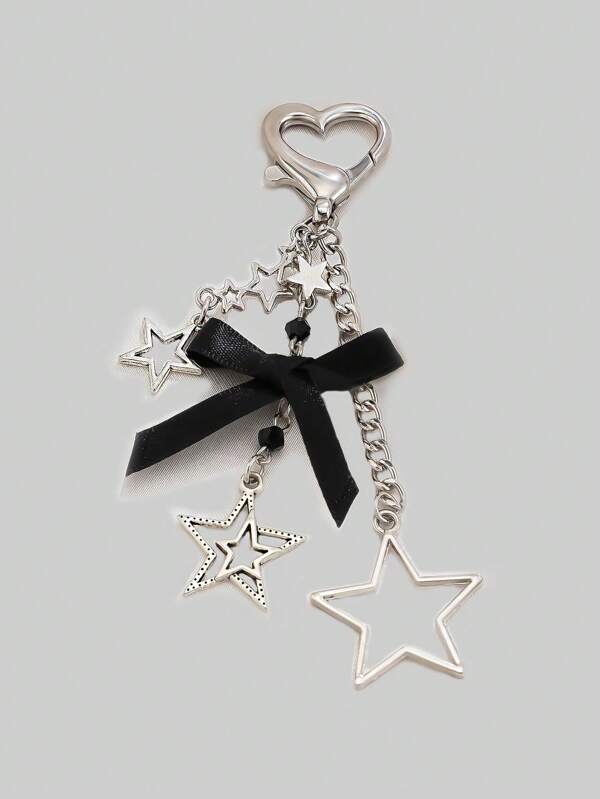 ROMWE Kawaii 1 قطعة قلادة تعليق مدلي بشريط كيرشين نجم ماركي بتصميم كيوت مناسب للحقائب، إكسسوارات الهواتف، هدية للأصدقاء في عيد الحب