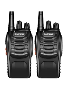 BAOFENG BF-888S トランシーバー（2台セット）ロングレンジ プロフェッショナル/ 商業用/ 個人用 ハイパワーハンドヘルド無線インターコム アウトドアアドベンチャーやドライブに最適 - ブラック - チェックする 3