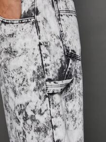 WESTFADE Quần short Cargo không co giãn, giặt axit 100% Cotton cao cấp - màu đen - Xem 12