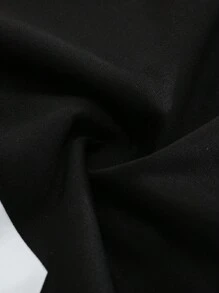 Manfinity LEGND 男士时尚前后印花拉链连帽运动衫，休闲日常穿着 - 黑色 - 查看 4