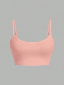 SHEIN EZwear Top de camiseta de tirantes rosa casual y sexy para mujer, adecuado para el verano - Rosa vieja - Ver 1