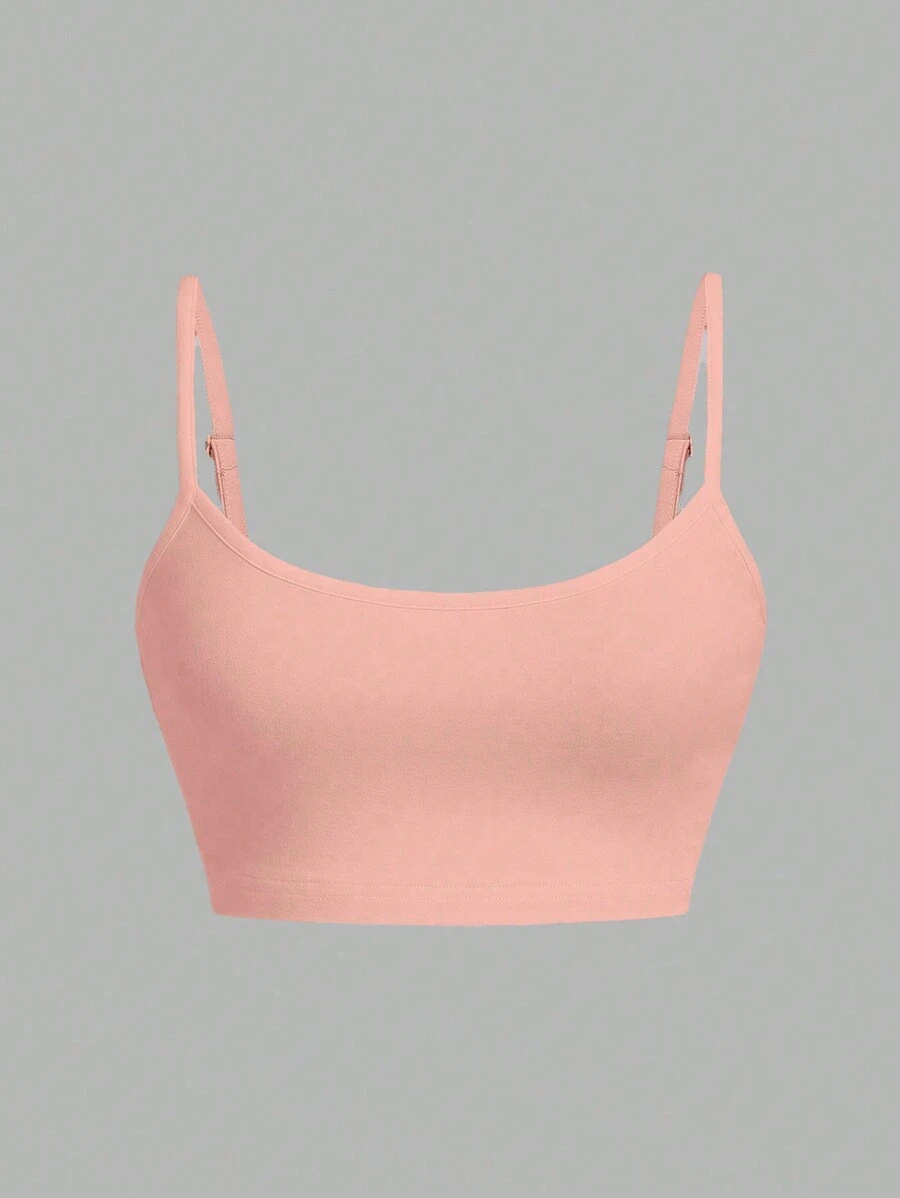 SHEIN EZwear Top de camiseta de tirantes rosa casual y sexy para mujer, adecuado para el verano - Rosa vieja - Ver 1