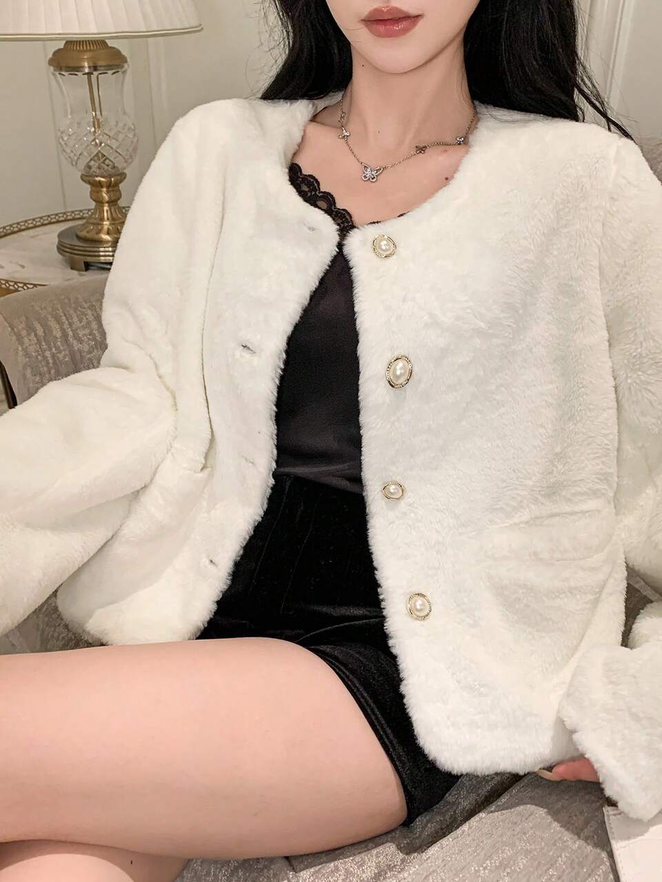 Women's Solid Color Long Sleeve Button Front Pocket Simple Casual Jacket, Everyday Wear ,New Year Eve,Fall Women Clothes Women Coats