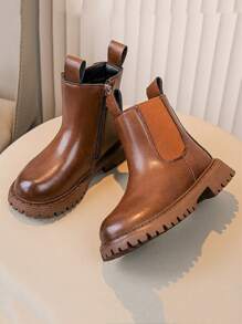 Girls' Autumn/Winter New Butterfly Ankle Boots Princess Style, British Style - Brown - View 3
