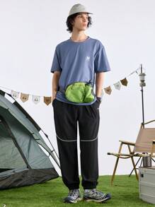 In My Nature 男士前系口袋户外运动长裤日常休闲校园 - 黑色 - 查看 6