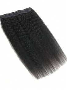 Extensiones de cabello humano Remy de un solo clip, de color natural y ondulación recta - SNatural - Ver 3