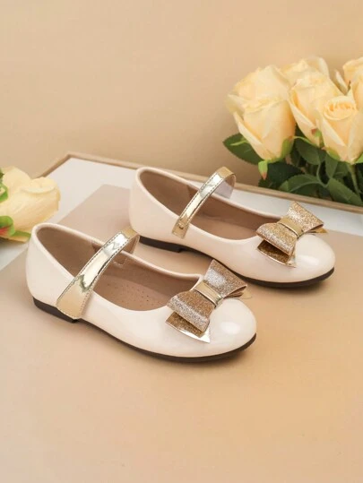 Fashion Versatile Children Flat Shoes, New Girls Bowknot Casual Shoes