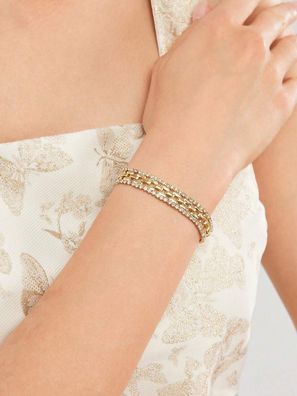 18K GOLD PLATED MICRO-INLAID ZIRCONIA BRACELET