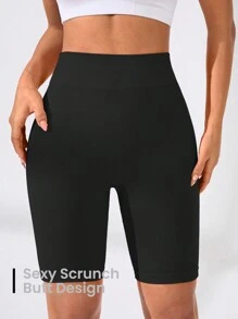 1 quần short tập yoga co giãn cao, quần short đạp xe, thích hợp cho chạy bộ, thể dục, đạp xe và các môn thể thao khác, quần short thoáng khí và ôm vừa vặn cho nữ - Nhiều màu - Xem 2