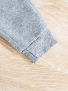 SHEIN Vintaside Kids 3 Stück/Set Baby Jungen Winter Lässig Sport Straßen-Stil Warm Grafik Muster Dicke Outfit Unterwäsche