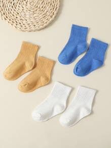 20 pares de calcetines para niños y bebés, calcetines de equipo de unicolor, calcetines deportivos para todas las temporadas