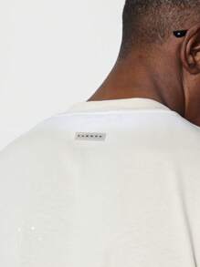 SUMWON Regular Fit Washed Tee With Embroidery - Apricot - View 4