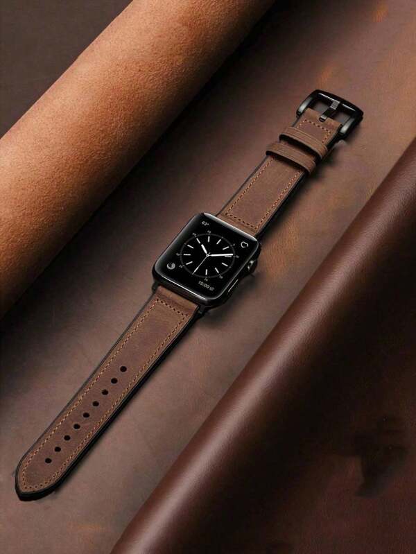 1 Peça Pulseira de Silicone e Couro, À Prova D''Água e Respirável, Macia e Confortável, Compatível com Apple Watch 38/40/41/42/44/45/49mm, Compatível com Apple Watch Ultra/SE/8/7/6/5/4/3/2/1