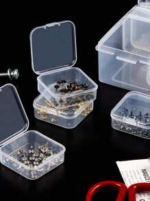 1set 15pcs Mini Transparent Plastic Storage Box: Organization Ideal For Small Items, Jewelry, Hardware, Stationery, Diy Arts And Crafts Valentine DAY, Valentines Wedding, Birthday Back To School - one-size - View 7