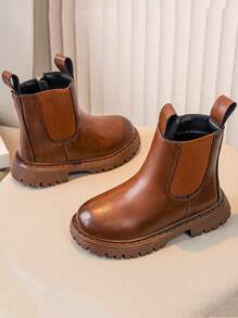 Girls' Autumn/Winter New Butterfly Ankle Boots Princess Style, British Style - Brown - View 2
