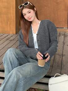 DAZY Women's Spring & Autumn Casual Lace Patchwork Cardigan