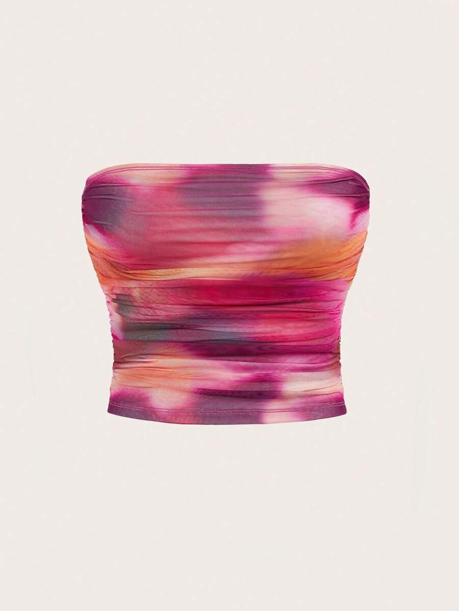 Auralis Plus Size Women Summer And Autumn Casual Sexy Cute Tube Top Pink Top,Y2k,Back To School Clothes,Curve Plus,Pink Crop Top,Inside Out,Going Out Tops