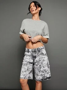 WESTFADE Quần short Cargo không co giãn, giặt axit 100% Cotton cao cấp - màu đen - Xem 8