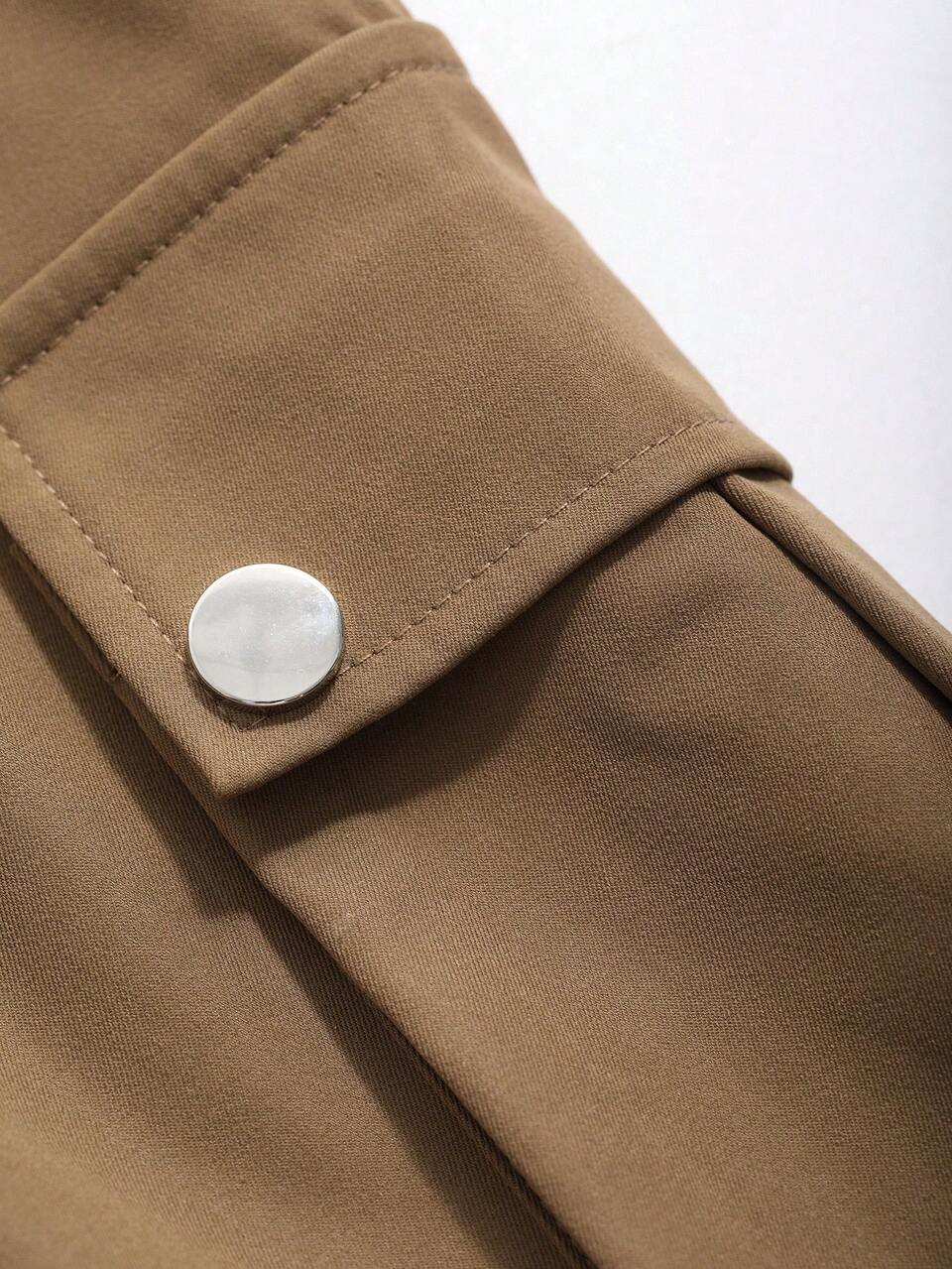 Men's Casual Solid Color Cargo Pants, Autumn Men Joggers