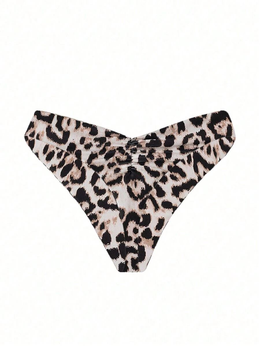 SHEIN Swim Leopard Print Fashion Bikini Bottom For Summer - Multicolor - View 1