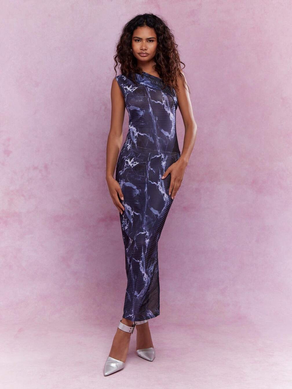 missguided one shoulder maxi dress MISSGUIDED One Shoulder Draped Maxi Dress With Open BackMISSGUIDED