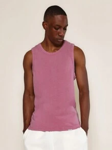 SUMWON Camiseta de tirantes esencial, con lavado, de ajuste regular - Rosa - Ver 1