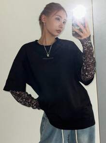 DAZY 轻盈长袖休闲时尚 T 恤