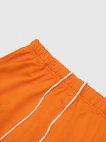 ROMWE MEN Street Life Men's Patchwork Flared Leg Sweatpants, Street Stacked Style