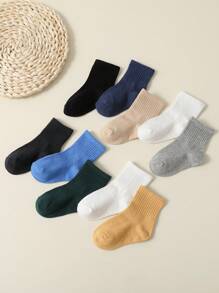 20 pares de calcetines para niños y bebés, calcetines de equipo de unicolor, calcetines deportivos para todas las temporadas