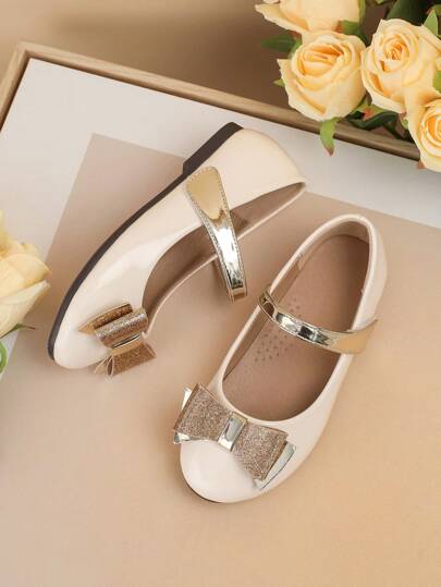 Fashion Versatile Children Flat Shoes, New Girls Bowknot Casual Shoes