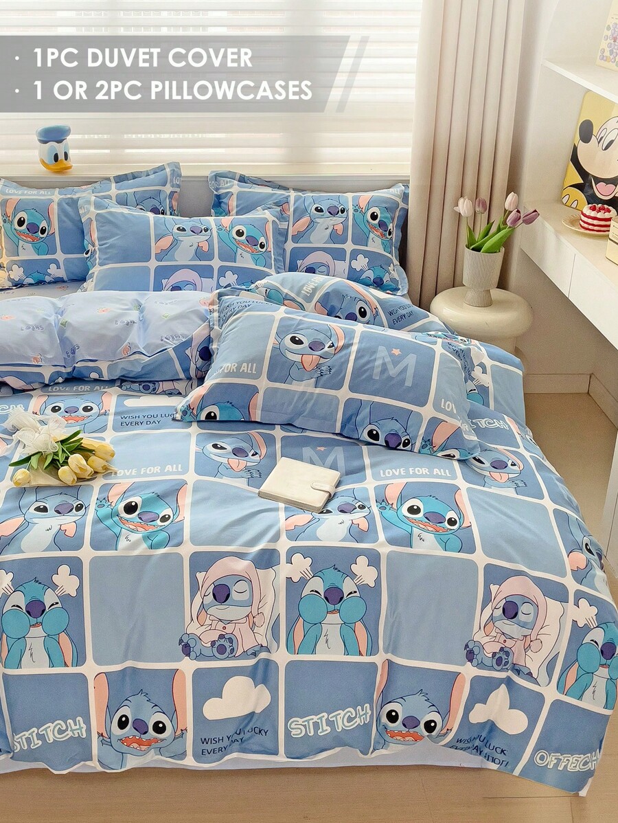 2/3pcs Stitch Duvet Cover Set, Lilo And Stitch, Cute Stitch Printed