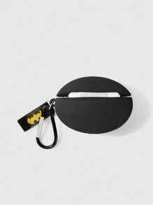 Batman X ROMWE Vỏ bảo vệ tai nghe silicon 3D họa tiết logo con dơi - màu đen - Xem 2