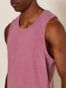 SUMWON Camiseta de tirantes esencial, con lavado, de ajuste regular - Rosa - Ver 3
