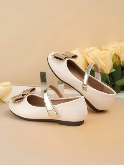 Fashion Versatile Children Flat Shoes, New Girls Bowknot Casual Shoes