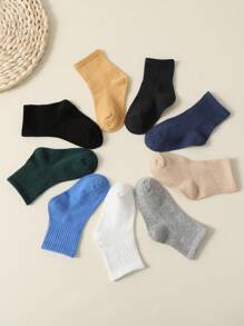 20 pares de calcetines para niños y bebés, calcetines de equipo de unicolor, calcetines deportivos para todas las temporadas