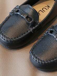Infant Girls' Flat Shoes, Simple & Comfy Design - Black - View 4