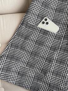 Women's Plaid Lapel Long Sleeve Blazer And Pants Suit, Casual Commuter Outfit For Spring And Autumn - Multicolor - View 5