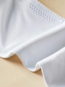 DesireSculpt 1 Áo ngực cúp đầy đủ 3 hàng móc màu trơn có gọng lót nhẹ - trắng - Xem 6