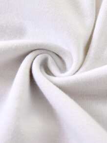 TOM & JERRY X SHEIN 女婴卡通印花荷叶边连体衣和黄色圆点裤，配可爱蝴蝶结头带 - 黃色 - 查看 3