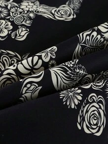 Fashionable Home Skull Print Duvet Cover Set - Black - View 7