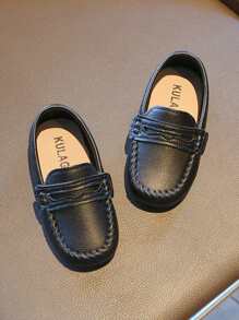 1pc Comfortable Slip-On Baby Flat Shoes, Fashionable And Lightweight, For Baby Boys - Black - View 2