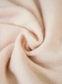 Calvaya Damen Pullover in Große Größen mit kontrastierendem Argyle-Muster, Rundhalsausschnitt, Strick, Herbst-Winter - Beige - Übersicht 8