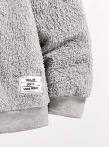 SHEIN Vacaura 1 pezzo Felpa con cappuccio comoda in patchwork per ragazzi pre-adolescenti, autunno/inverno - Multicolore - Visualizzare 3