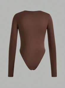 SHEIN Girlism 青少年女孩休闲简约舒适圆领长袖紧身衣套装