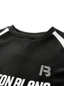 Manfinity VCAY 男士街头风格针织拼布套头衫，适合秋冬季 - 黑色 - 查看 9