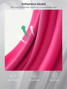 GLOWMODE FeatherFit™-Air 交叉后系带开叉运动中长连衣裙，内置胸罩，低冲击瑜伽日常 - 熱帶粉紅色 - 查看 5